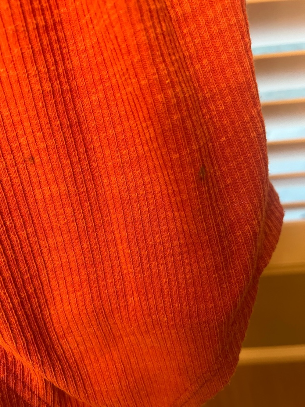 POL Ribbed One-Piece in Rust Orange with Stud Trim - Picture 5 of 5